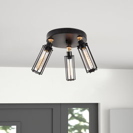Opviq Likya - N-1017 Lámpara de araña industrial negra